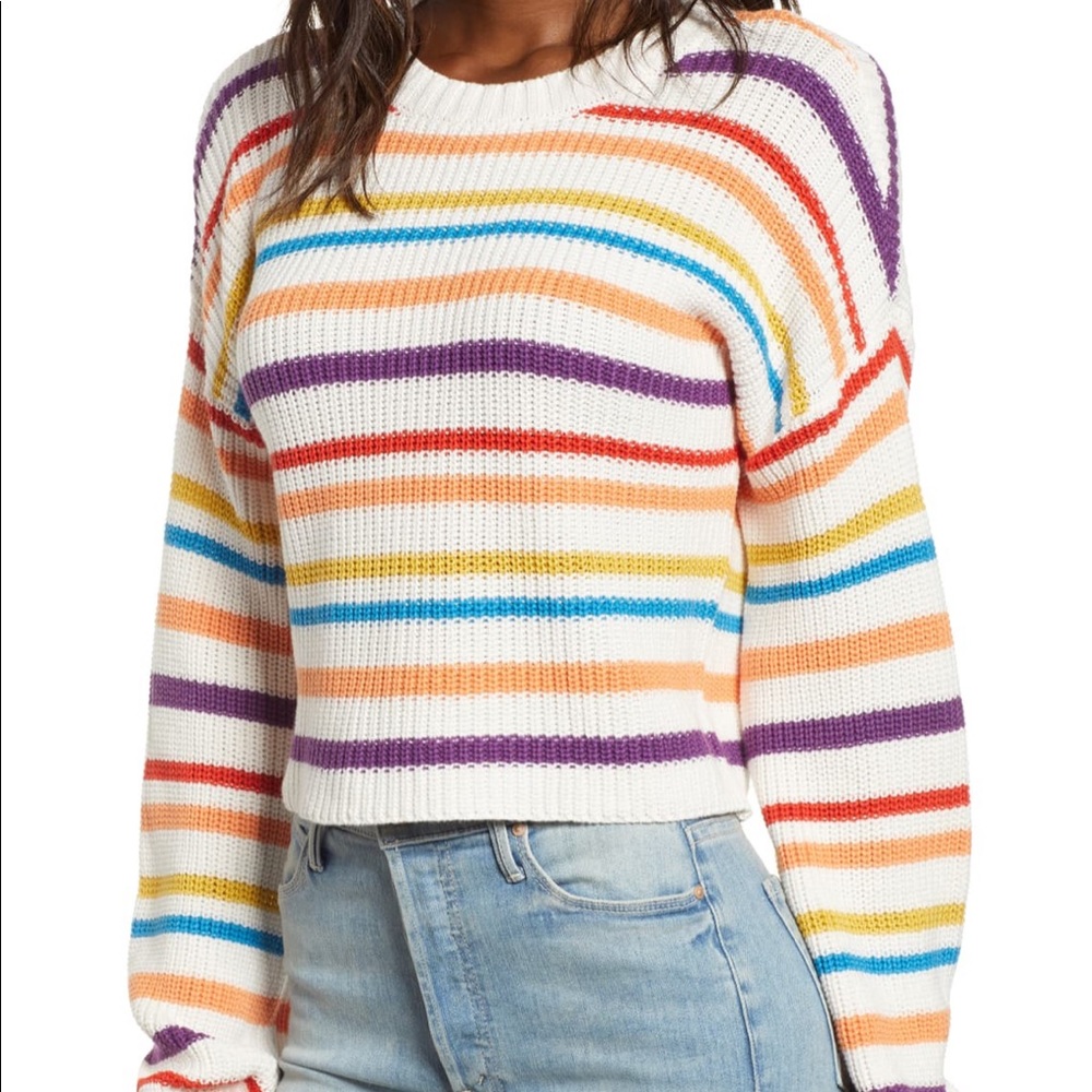 BP Multistripe Rainbow Cotton Sweater 🌈